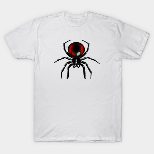 Cute Black Widow Spider Drawing T-Shirt by Play Zoo